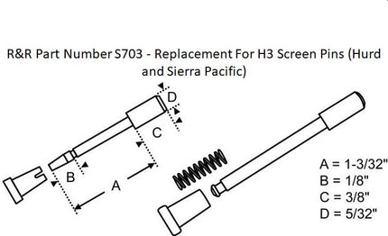 703 - Replacement H3 Screen Plunger & Cap Kit - 25 Pack