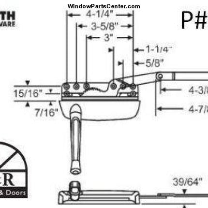 102 Amesbury Truth Maxim Dlx Casement Operator Split Arm / Dyad Window Parts