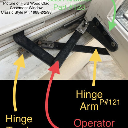 111 Truth Split Arm / Dyad Operator Casement Window Parts