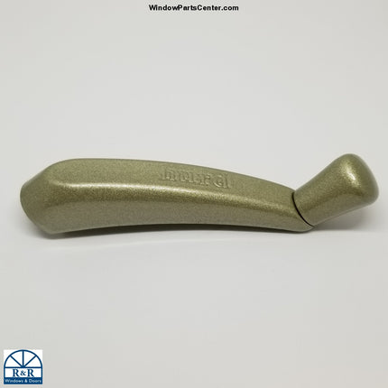 Amsbury Truth Non Folding Casement and awning operator Contour Handle - 11/32" Spline. Color Goldtone. Used on Hurd Windows. Known Part Numbers: Truth 45240, 177, 010768, 010769, 090934