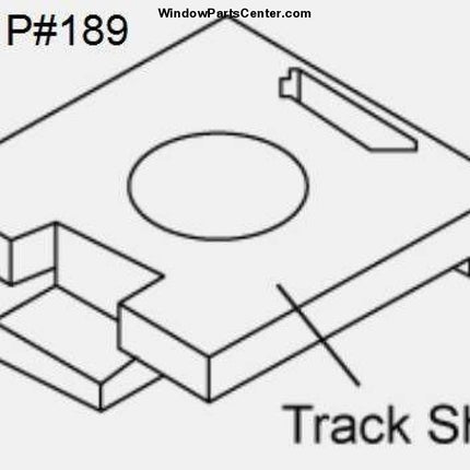 Casement Track Shoe - 189 - Black Plastic