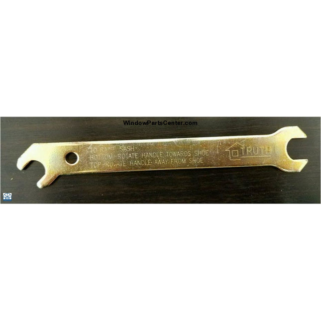 190 Wrench for Adjustable Hinge Tracks - Truth Hardware Wrench For Adjustable Hinge Studs 7/16" and 3/8" Wrench for Casement Hinge - Milgard Adjustment Wrench Part Number HA6806MI part number 31887, V982164 Adjustable Stud Hinge Wrench, 8/10-4/18