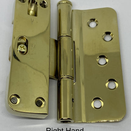 815 / 816 Vertical And Horizontal Adjustment Door Hinge Inswing Bright Brass Right New Swinging
