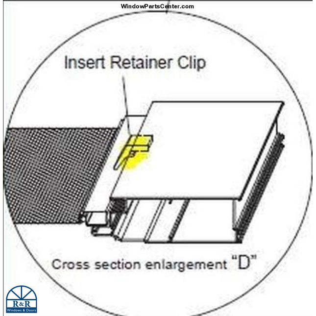 869 Grandeur Screen Door Retainer Clip - Pack Of 4 -Hurd Screen Door Clip