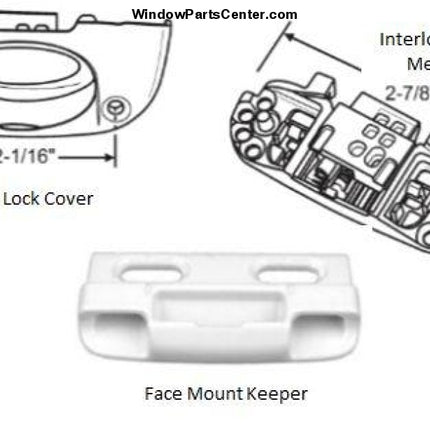 C10000Ns - Interlock Pro Latch Flip Auto Lock Kit Sash Lock Cover Slimline And Asa Cover / White