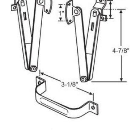 S1045 - Storm Window Adjuster Hinge With Pull Handle. No. 7-1314, All Glass Parts, Part Number #7-1817   