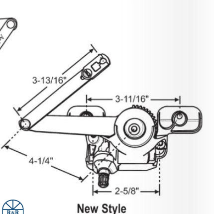 S1055 Andersen Classic Perma-Shield Enhanced Casement Split Arm Operator Standard Window Parts
