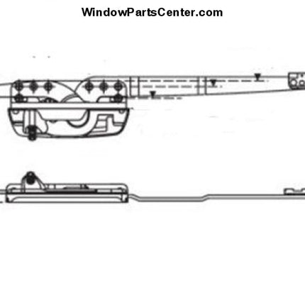 S1067 Amesbury Truth Maxim Dlx Casement Dual Arm Low Profile Operator Right / White Window Parts