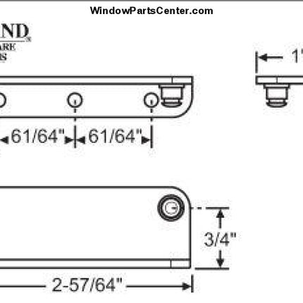 S1069 Ashland Casement and Awning Standard Operator Sash Brackets SST  - Known Part Numbers: W1491188S1, W1491-188S1, W1491288S1, W1491-288S1