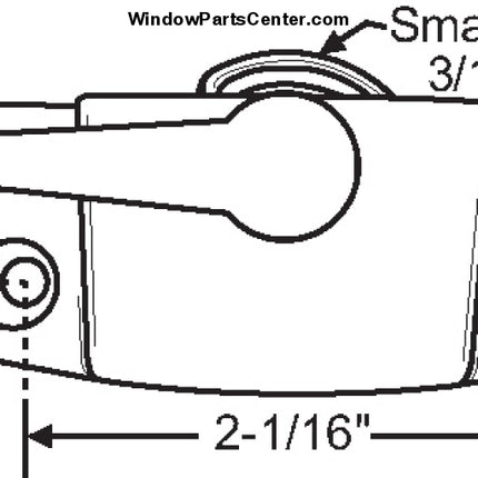 S1101 - Sweep And Sash Window Lock 2 1/16 Inch Center Screw Holes Lock