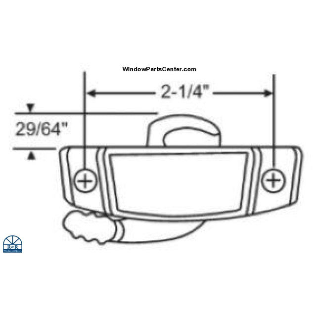 S1112 Black Zinc Die Cast Window Sweep And Sash Lock / No Keeper Double Hung Replacement Option for Part with Stamped on back of : ACTIVE CO 718 552 0361  Current Style has stamped on back of part: C-A N.Y., 1356, 13 5 7