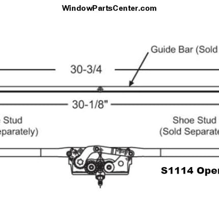 Entrygard Awning 28.75 Inch Sill Mounted Operator Window Parts