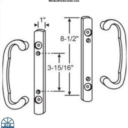 S3006 C Elite Center Latch Handle Set By Sash Controls - Dummy.  Number Stamped On Back of Plate: 2265  Brand: Sash Controls, Accent Door