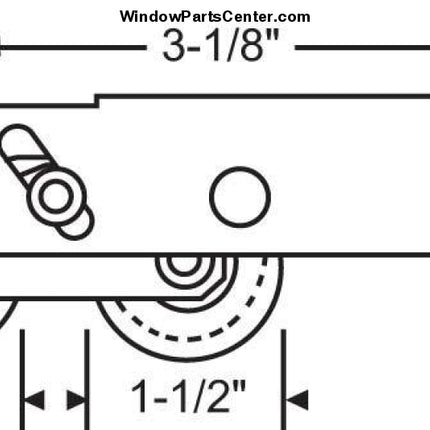 S3013 - Tandem Patio Door Rollers Top Hole Mounting Part number S3013, 900-22358, 90022358SS