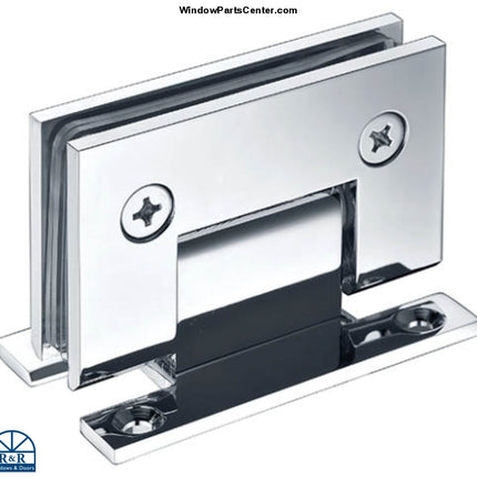 S802 Brixwell 22-244BCH-H and 22-224BNK-H Solid Brass Shower Hinge Square H Back Wall To Glass