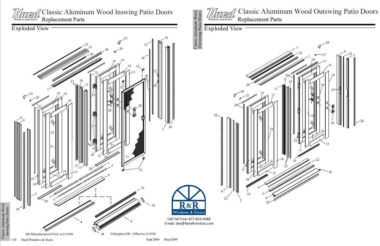 Hurd Swinging Door Parts Identification Help R&R Windows & Doors