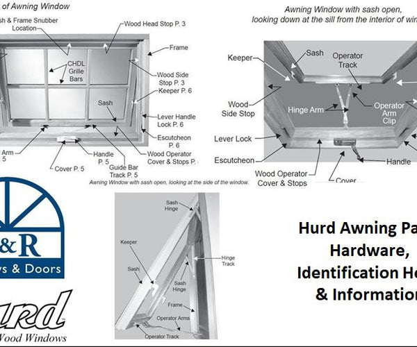Hurd awning window parts identification picture R&R Windows & Doors
