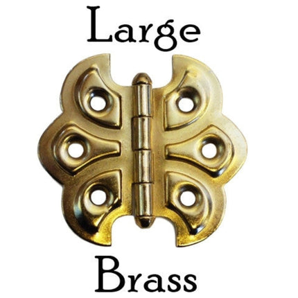 Historical Embossed Butterfly Cabinet Hinge.  size large. color brass