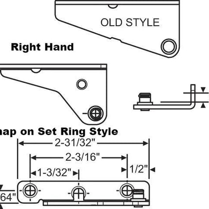 187 Sash Bracket with Set Ring