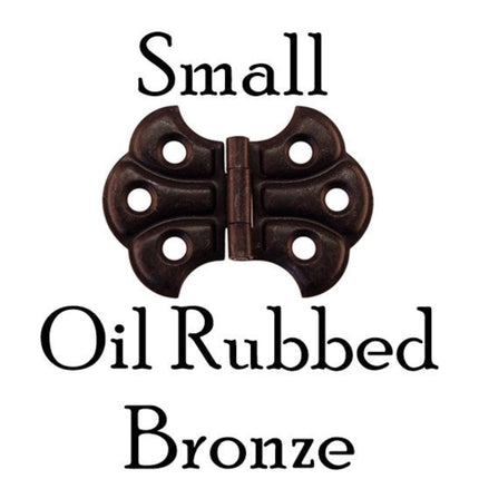 Historical Embossed Butterfly Cabinet Hinge. Size small. Color Oil Rubbed Bronze