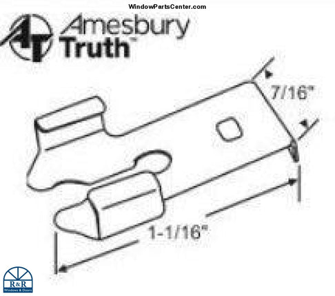 Part Number 221, 39-323 Stainless Steel Detach Clip for Awning and Casement Operators 