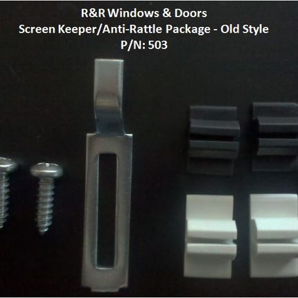 503 - Sliding Screen Door Keeper/Anti-Rattle Package - Old Style