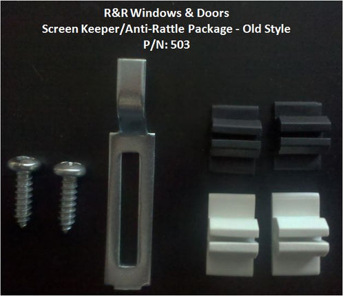 503 - Sliding Screen Door Keeper/Anti-Rattle Package - Old Style