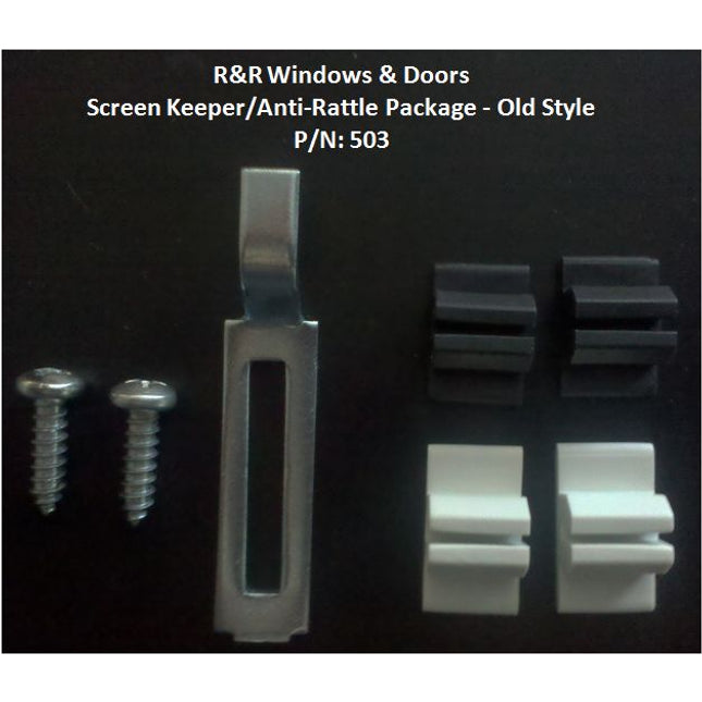 503 - Sliding Screen Door Keeper/Anti-Rattle Package - Old Style