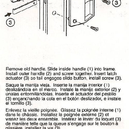 521 Sliding Screen Door Handle Rite Screen