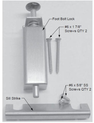 541 - Foot Bolt Secondary Lock Sliding Patio Door