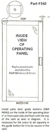 543 - Patio Door Panel Guide Kit
