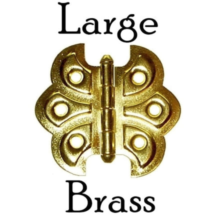 Historical Embossed Butterfly Cabinet Hinge.  Color brass size large.
