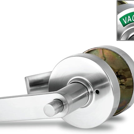 ADA Door Lock with Indicator in Satin Chrome - Right-Handed