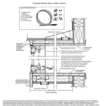 Bay &amp; Bow Window Cable Support System Kit