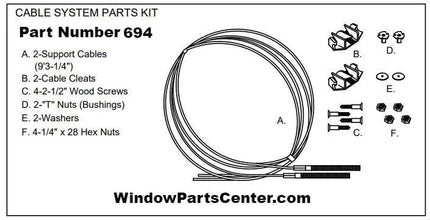 694 - Bay & Bow Window Cable Support System Kit – R&R Windows & Doors