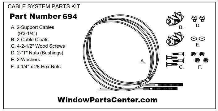 694 - Bay & Bow Window Cable Support System Kit – R&R Windows & Doors