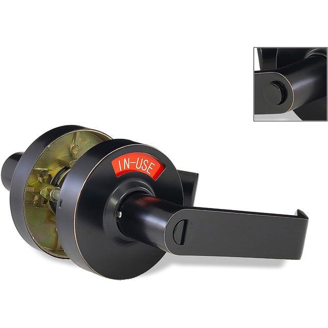 ADA Door Lock with Indicator in Oil Rubbed Bronze - Right-Handed Commercial heavy duty handle sets