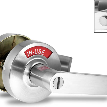ADA Door Lock with Indicator in Satin Chrome - Right-Handed