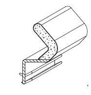 854 - Foam Weather Strip Q-Lon for Out Swinging Patio Door