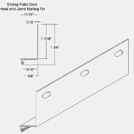 963 - Nailing Fin For Sliding Patio Door - White - set of 4