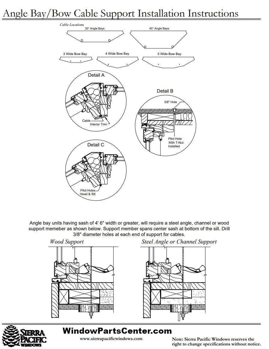 694 - Bay & Bow Window Cable Support System Kit – R&R Windows & Doors