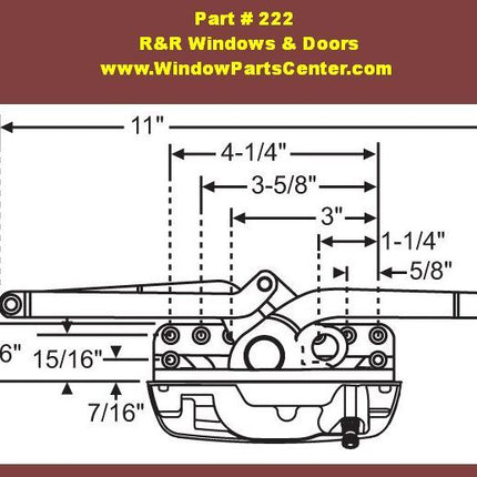Amesbury Truth Awning Encore Narrow Sill Mounted Operator 51.11.00.215