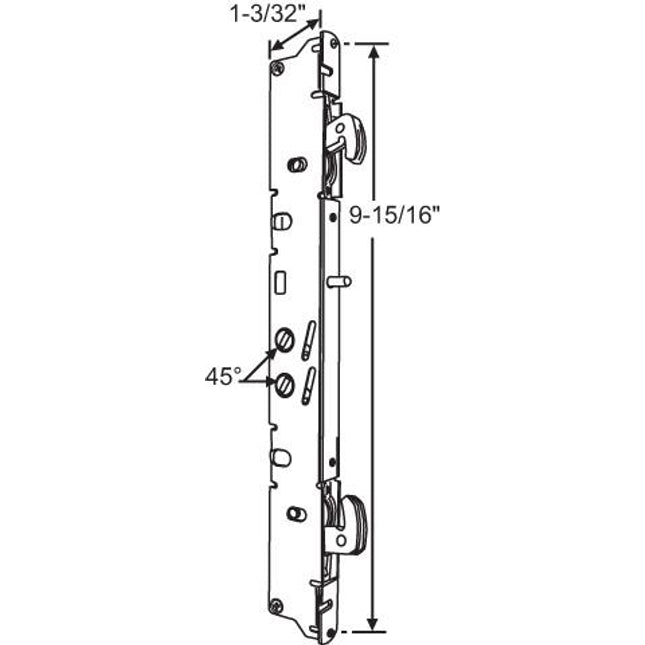 C1067 - Two-Point Mortise Lock No Trimplate Amesbury Truth Gemini I and II
