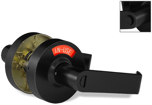 ADA Door Lock with Indicator in Matte Black - Right-Handed C5FM-R
