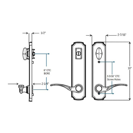 D300 W&F Trilennium multipoint 6 Inch CTC Replacement Handle Set