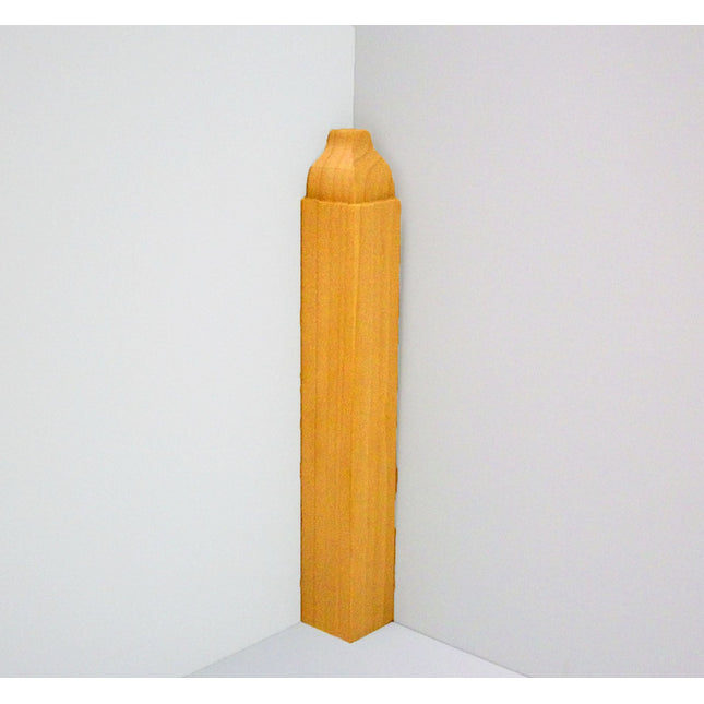 EWBB61 Hardwood Baseboard Inside Corner Block 7/8 inch square x 6-1/2 inch Tall