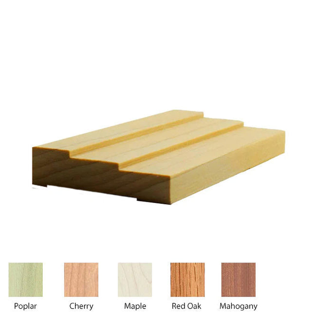 EWCA34 Stepped 2-1/2 inch Casing Trim Moulding poplar wood