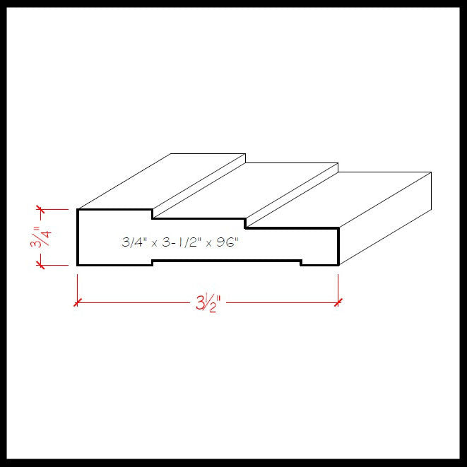 35 Step Casing EWCA35 Stepped 3-1/2 inch Casing Trim Moulding – R&R Windows & Doors