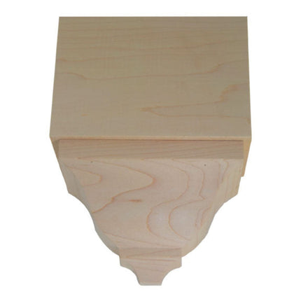 EWCR82 Middle Corner Block 4-1/4" Tall x 3" deep 6" Face Unfinished