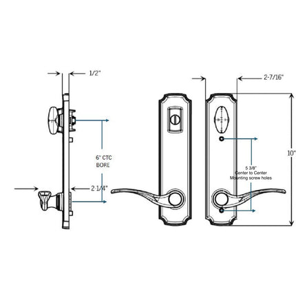 D300 W&F Trilennium multipoint 6 Inch CTC Replacement Handle Set